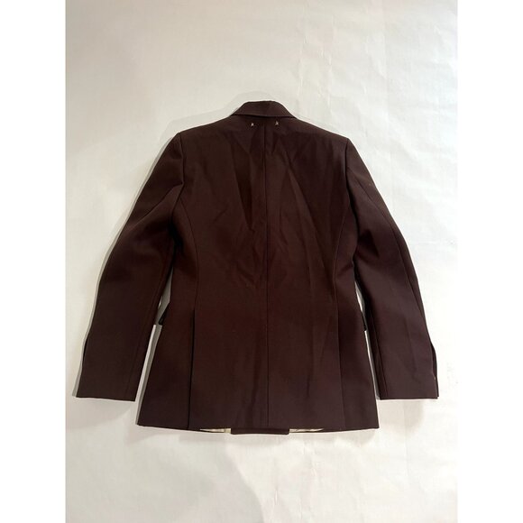 Golden Goose Double Breasted Blazer in Coffee-Colored Wool Gabardine Chicory - Picture 3 of 5